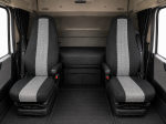 Текстилна тапицерия за седалки за Volvo FH4 2014+, черно-сива, 4 части