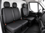2+1 Тапицерия от еко кожа за предни седалки за Iveco Daily 2015+, черна, 7 части
