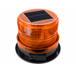 LED соларна аварийна лампа - буркан и маяк, оранжева, 18 LED, 4 режима, 12V, акумулаторна батерия, магнитен монтаж
