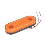 Овален LED габарит 12-24V, оранжев, 24 LED с неон ефект, 115 x 44 мм