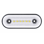 Овален LED габарит 12-24V, бял, 24 LED с неон ефект, 115 x 44 мм