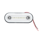 Овален LED габарит 12-24V, бял, 24 LED с неон ефект, 115 x 44 мм