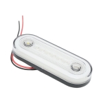 Овален LED габарит 12-24V, бял, 24 LED с неон ефект, 115 x 44 мм