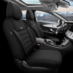 Комплект Тапицерия SelectedFit Pro Design by OTOM текстил с кожа  – Черно, за Предни и Задни Седалки