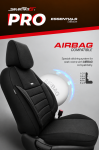 Комплект Тапицерия SelectedFit Pro Design by OTOM текстил с кожа  – Черно, за Предни и Задни Седалки