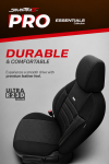 Комплект Тапицерия SelectedFit Pro Design by OTOM текстил с кожа  – Черно, за Предни и Задни Седалки