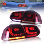 Комплект GTI FULL LED стопове за Volkswagen Golf 6 Mk6 R20 2008–2013 Хечбек Hatchback, динамични мигачи