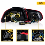 Комплект GTI FULL LED стопове за Volkswagen Golf 6 Mk6 R20 2008–2013 Хечбек Hatchback, динамични мигачи