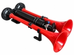 Двойна въздушна тромба клаксон Super Apollo Echo 24V за камиони и автобуси, 125dB, 3-10 Bar
