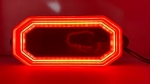 Комплект 2 бр. LED габарити с аварийна сигнализация и динамичен старт, 12V/24V, Червено-Жълто, 116 x 55 x 25 мм