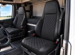 Кожена тапицерия за високи седалки за Scania R 2006–2020, черна, 4 части