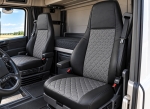 Кожена тапицерия за високи седалки за Scania R 2006–2020, сива, 4 части