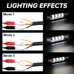 17cm 7Д Диоден Прожектор Led Bar Лед Бар Халоген Бяла Светлина +  Габарит бяло - жълто  12V - 24V За АТВ SUF Джип 4х Offroad Камион