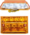 Комплект от 2 броя LED ЛЕД плафон за регистрационен номер оранжев жълто-бяло за камион ремарке каравана бус ван трактор и др. 12V