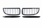 Бъбреци Решетки Двойни Ребра за БМВ BMW Е90 Е91 05-08 Черен Гланц Преди Фейслифта
