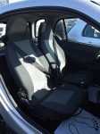 1+1 Калъфи за предни седалки, тапицерия за автомобил Smart Fortwo Смарт Форту, текстил сиво-черно Лукс