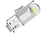 Комплект от 2 броя Т10 LED Лед диодни габаритни крушки W5W COB технология 12V бяла светлина