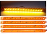 ЛЕД LED Оранжев Диоден Маркер Габарит Токос със 15 светодиода за камион ремарке бус ван каравана платформа 12V-24V