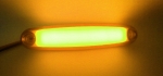 LED Светодиоден Габарит Неон Ефект Маркер Токос Жълт 12V-24V, 107 мм