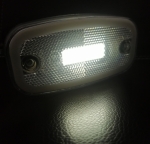 LED Бял Светодиоден Габарит Маткер Токос Неон Ефект, 122mm x 63mm , с Три Функции 12V-24V