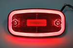 LED Червен Светодиоден Габарит Маткер Токос Неон Ефект, 122mm x 63mm , с Три Функции 12V-24V