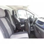 Премиум / лукс калъфи тапицерия за предни седалки за Opel Vivaro 2014+ / Renault Traffic, сиви