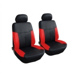 1 + 1 Универсални калъфи за предни седалки на автомобил бус , тапицерия от еко кожа в червено-черно
