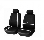 1+1 Нова универсална тапицерия за предни седалки , калъфи за автомобил бус ван текстил в черно-черно